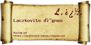 Laczkovits Ágnes névjegykártya