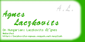 agnes laczkovits business card